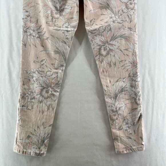 Sanctuary / Denim Jeans Sz 26 Social Ankle Skinny Cotton Blend Floral Light Pink - Picture 6 of 11